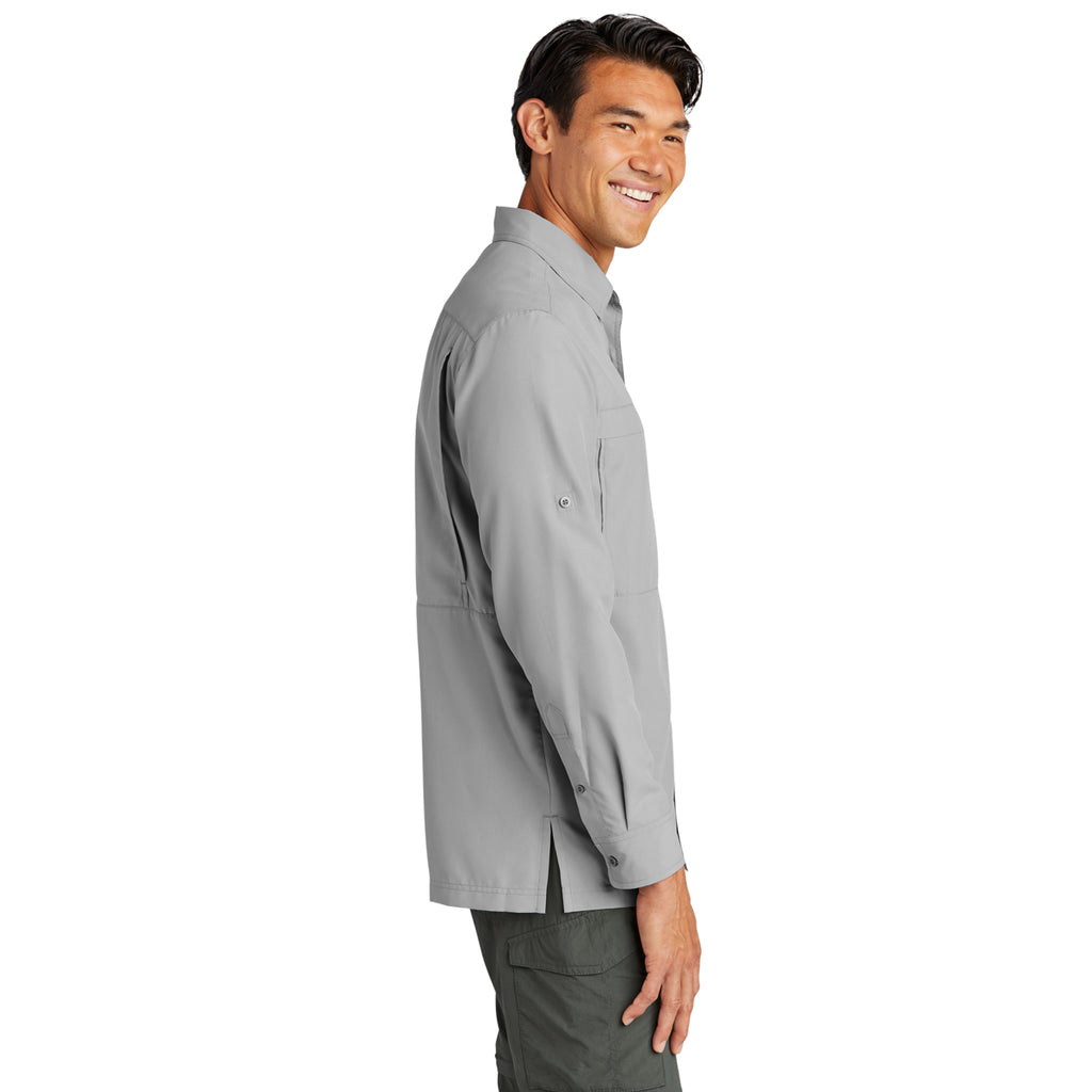 Port Authority Men's Gusty Grey Long Sleeve UV Daybreak Shirt