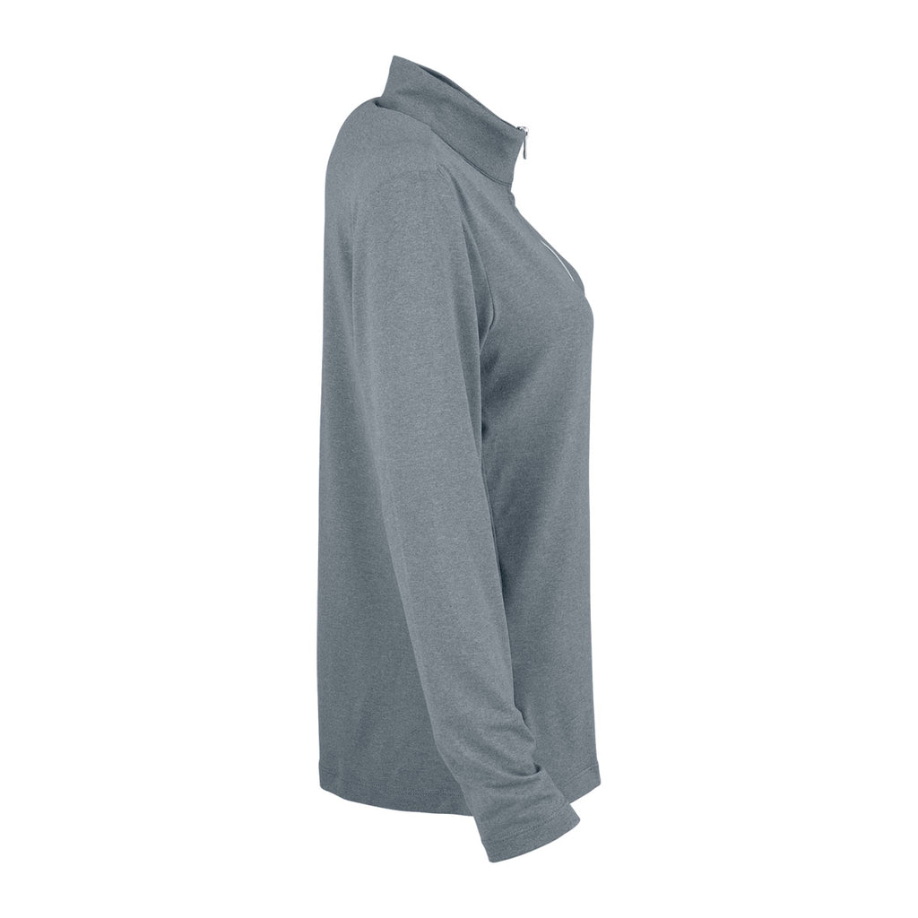 Greg Norman Women's Grey Heather Heathered 1/2-Zip