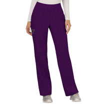 Cherokee Women's Eggplant Workwear Revolution Mid Rise Pull-on Cargo Pant