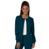 Cherokee Women's Caribbean Blue Workwear Revolution Snap Front Warm-Up Jacket