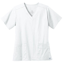 WonderWink Women's White WorkFlex V-Neck Top