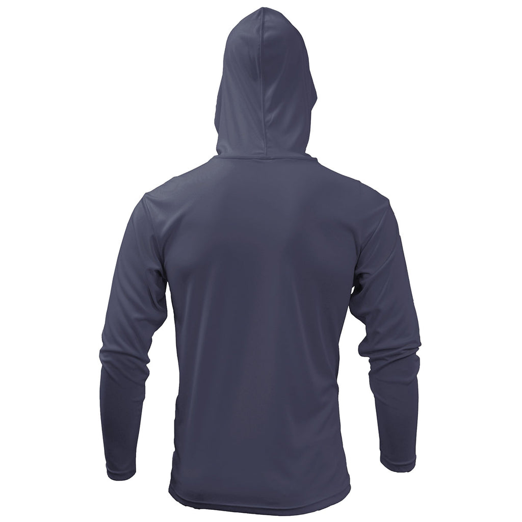 BAW Men's Navy Xtreme-Tek Long Sleeve Hood