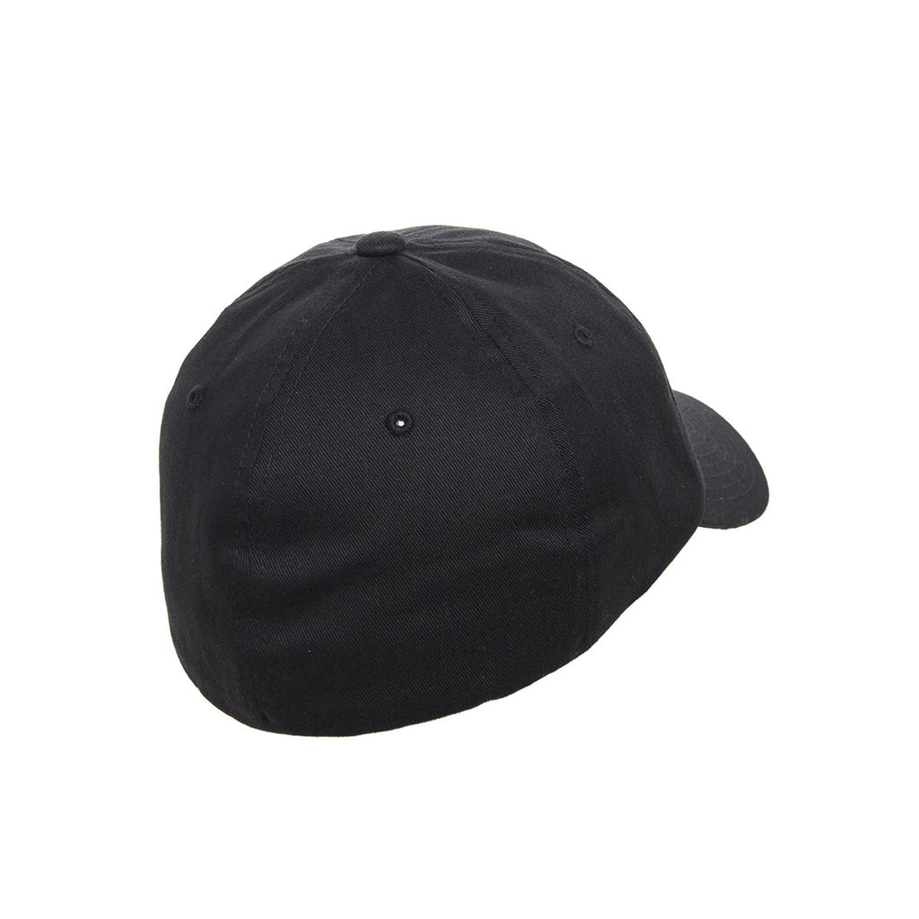 Flexfit Black Cotton Twill Dad Cap