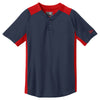 New Era Youth True Navy/Scarlet Diamond Era 2-Button Jersey