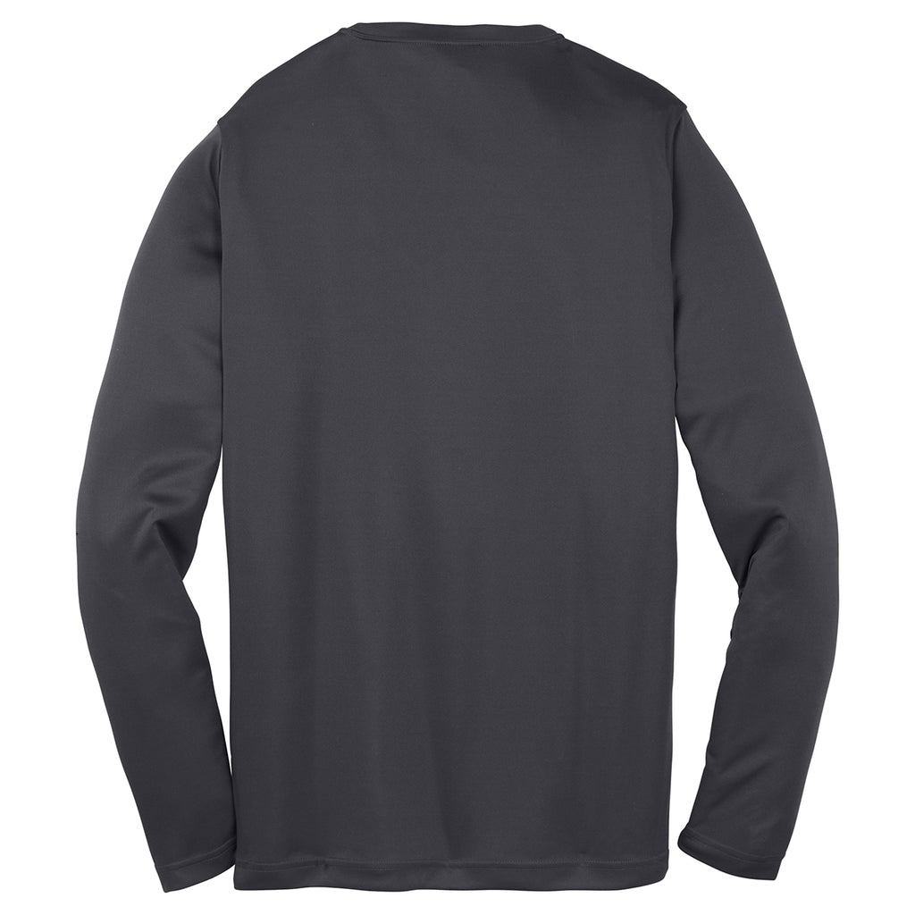 Sport-Tek Youth Iron Grey Long Sleeve PosiCharge Competitor Tee