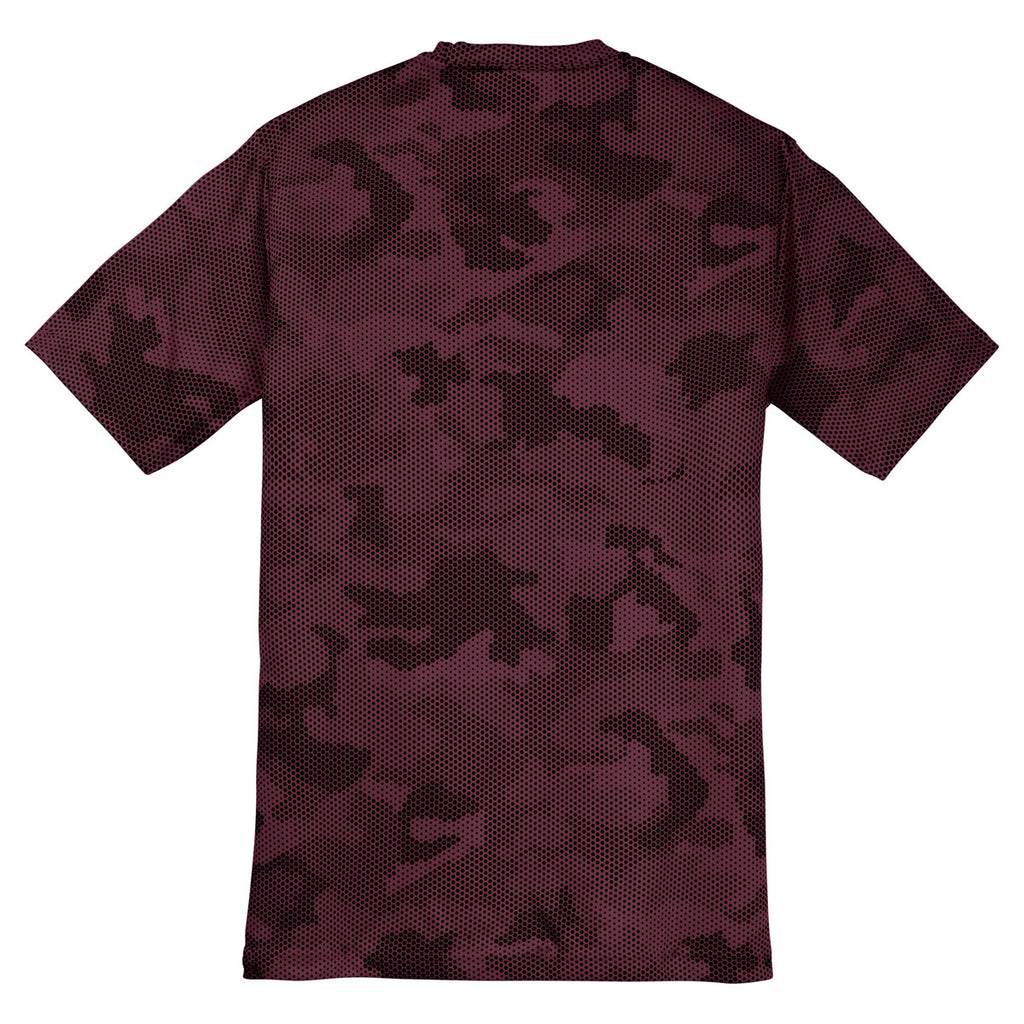 Sport-Tek Youth Maroon CamoHex Tee