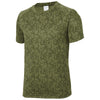 Sport-Tek Youth Olive Drab Green PosiCharge Digi Camo Short Sleeve Tee