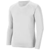 Sport-Tek Youth White Long Sleeve Rashguard Tee