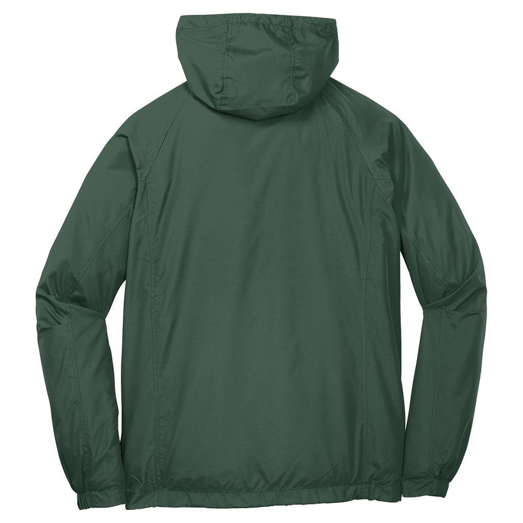 Sport-Tek Youth Forest Green Hooded Raglan Jacket