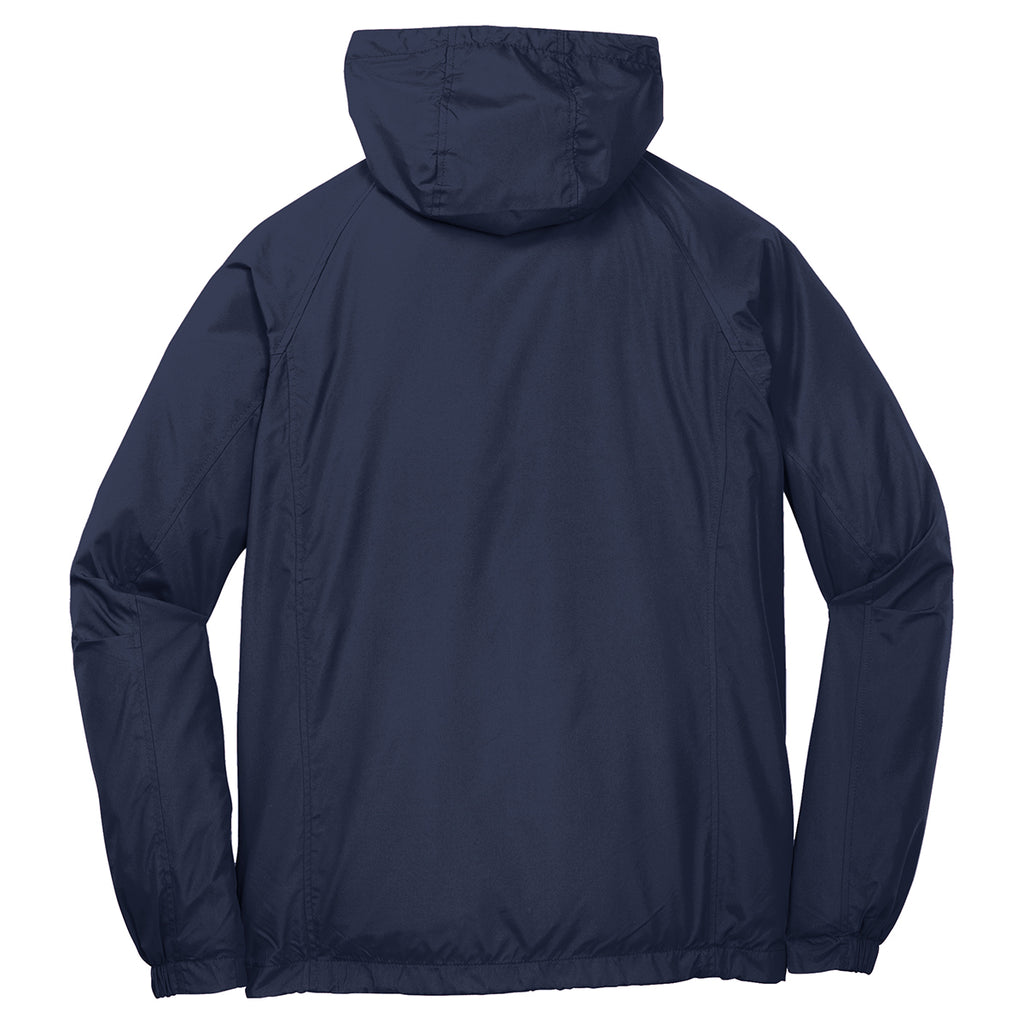 Sport-Tek Youth True Navy Hooded Raglan Jacket