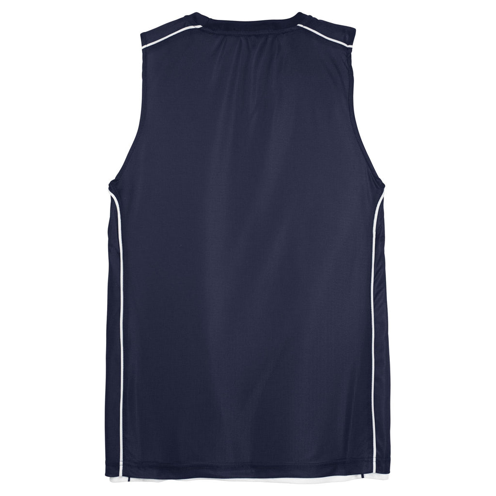 Sport-Tek Youth True Navy PosiCharge Mesh Reversible Sleeveless Tee