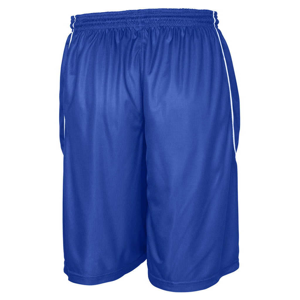 Sport-Tek Youth True Royal PosiCharge Mesh Reversible Spliced Short