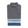 48-Hour Zusa Men's Steel/Black Heather Stripe Polo