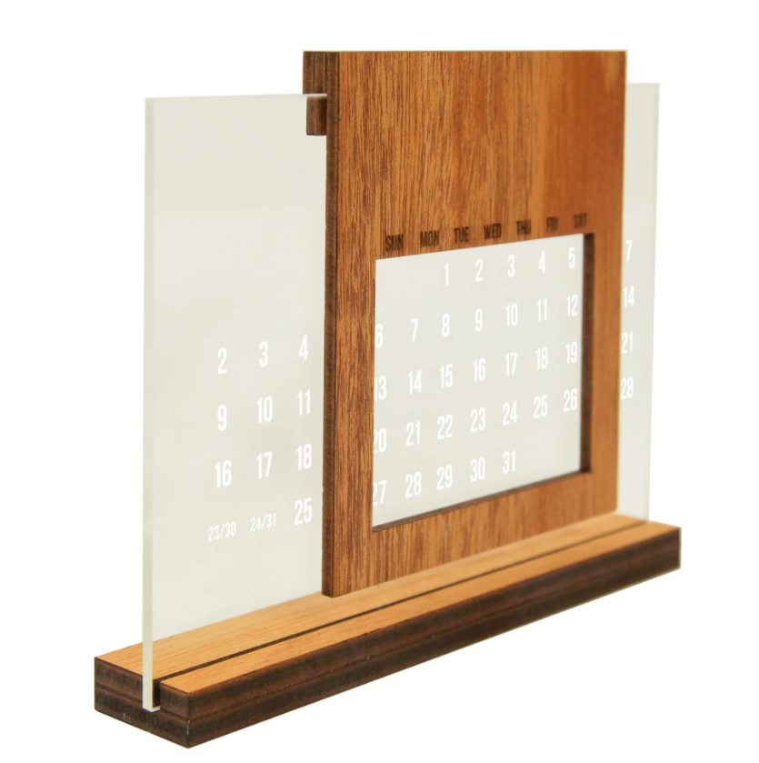 Woodchuck USA Mahogany Sliding Calendar