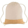 Gold Bond Inc Natural Cotton Canvas Drawstring Backpack with Cork