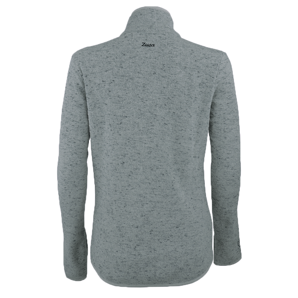 Zusa 3 Day Women's Sage-Grey Heather Chilly Fleece Quarter Zip